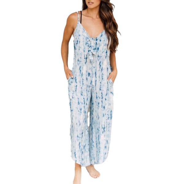 Women's J Valdi Tie Front Jumpsuit Swim Cover Up product image