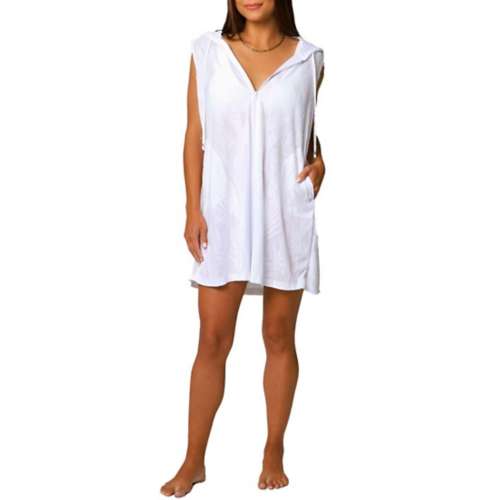Women's J Valdi Sleeveless Hooded Full Zip dress Organic Swim Cover Up