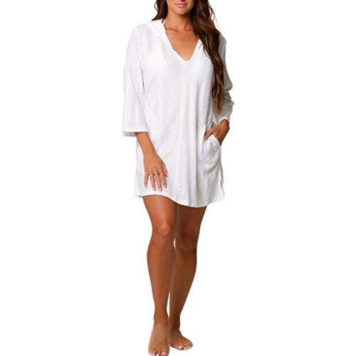 Women's J Valdi Capri V Neck Hood Nothing dress Swim Cover Up