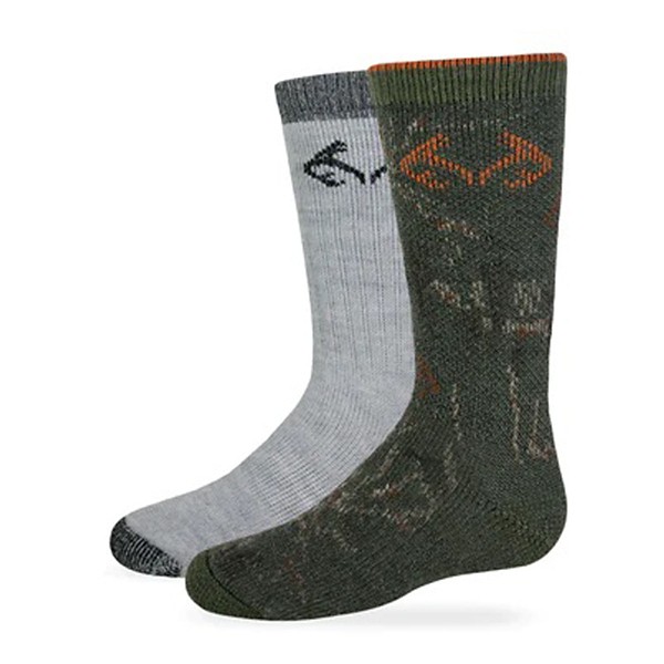 Youth Kids' Carolina Hosiery Realtree Merino Wool Blend Boot 2 Pack Crew Hunting Socks product image
