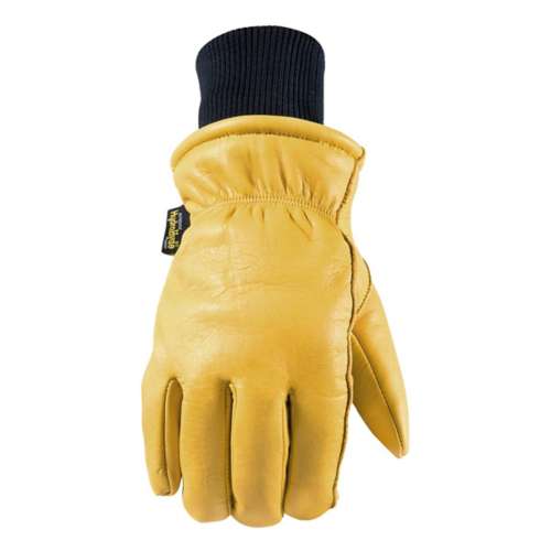 2 Pack Leather Work Gloves Premium Wells Lamont All Purpose Large