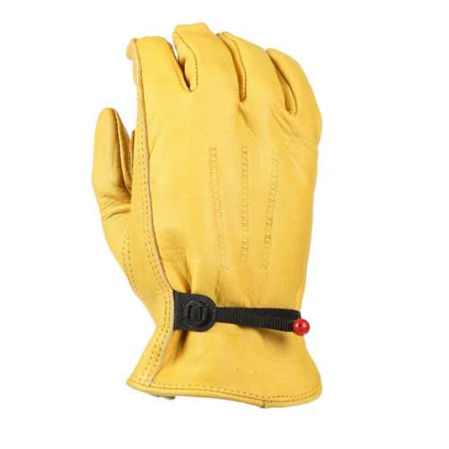 Men's Wells Lamont Cowhide Full Leather Adjustable Work Gloves