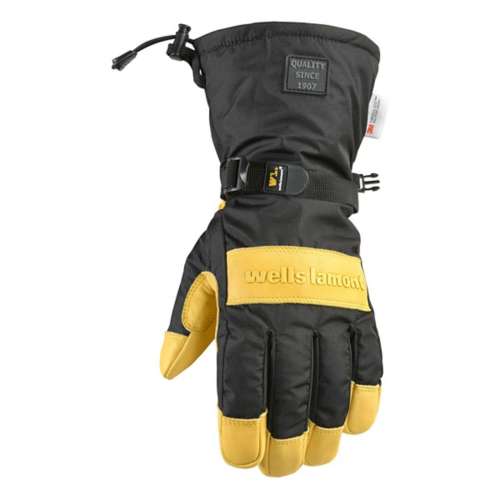 Men's Wells Lamont HydraHyde Leather Palm with Waterproof Insert Glove Liner