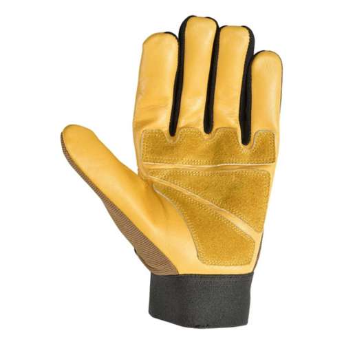 Men's Wells Lamont Extra Wear Grain Cowhide Leather Hybrid Gloves