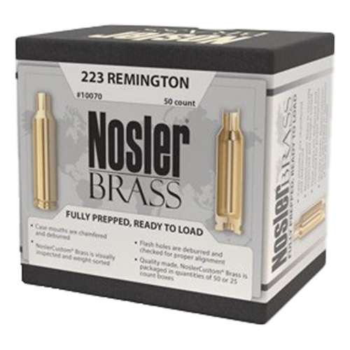 Nosler Custom Unprimed Brass Rifle Cartridge Cases