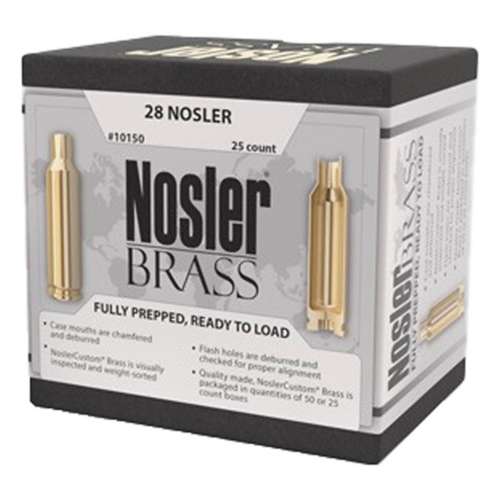 Custom Reloading Brass 28 Nosler, Per 20 [FC-054041101509