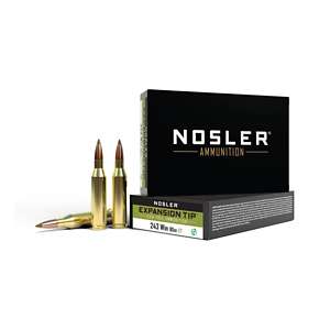 Nosler E-Tip Lead-Free Rifle Ammunition 20 Round Box