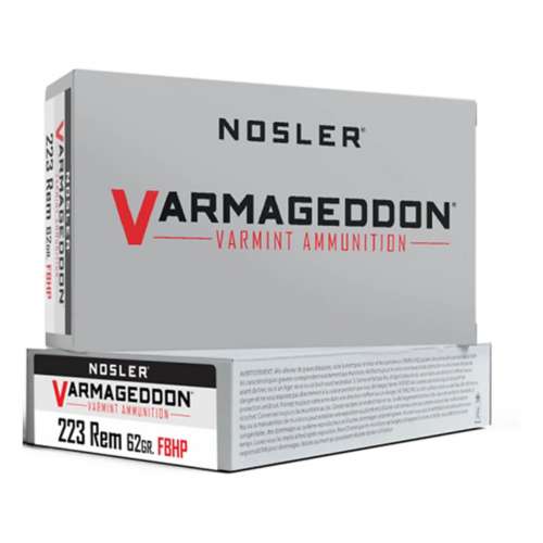 Nosler Varmageddon Flat Base Hollow Point Rifle Ammunition 20 Round Box