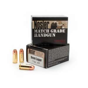Nosler Match Grade JHP Handgun Ammunition 20 Round Box