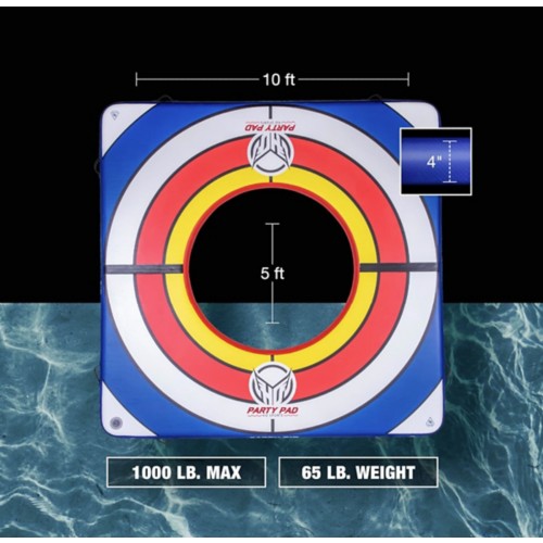 HO Sports 10 x 10 Inflatable Water Mat Party Pad