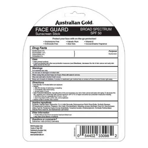 Australian Gold SPF 50 Face Guard Sunscreen Stick