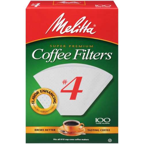 Melitta 100 Count White Cone Coffee Filters