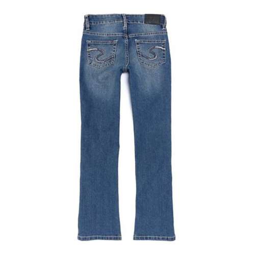 Girls silver hot sale jeans