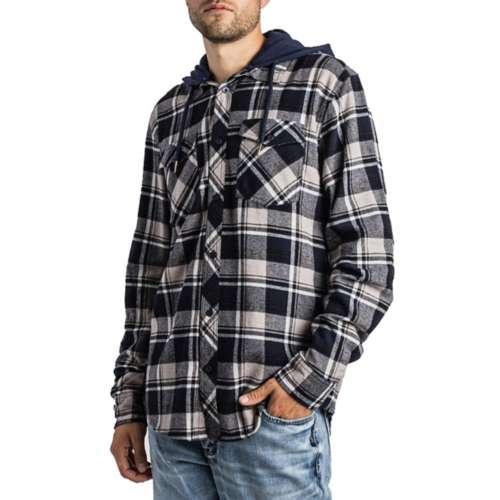 Men's Silver Jeans Co. Flannel Hooded Shirt