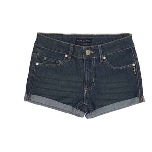 Girls' Silver Jeans Co. Lacy Roll Hem Jean Shorts
