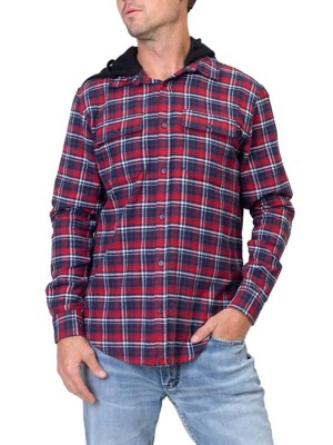 Men's Silver Jeans Co. Yarn Dyed Flannel Long Sleeve Button Up Shirt