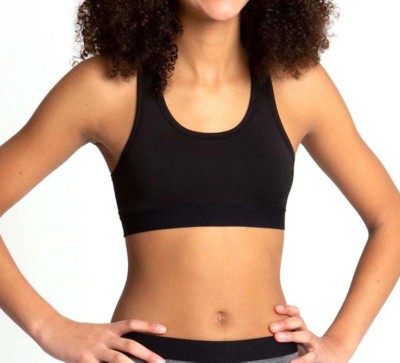 girls black sports bra