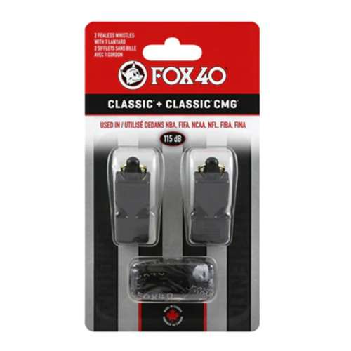 Fox 40 Classic CMG 2 Pack Lanyard Whistle