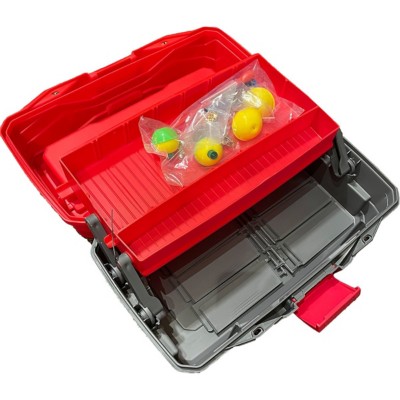 red tackle box