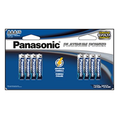 Panasonic Platinum Power Alkaline AAA Battery 16PK