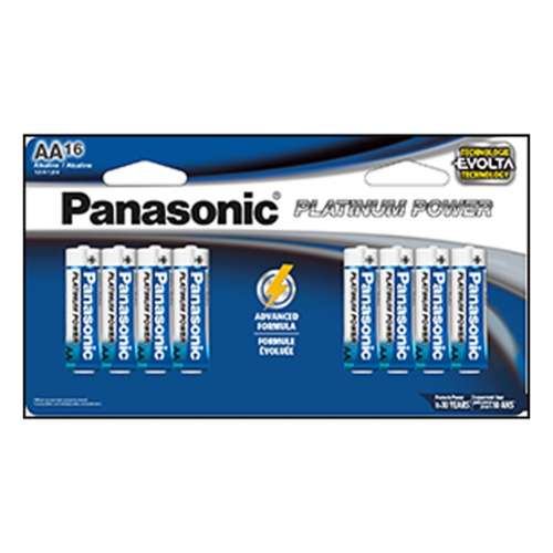Panasonic Platinum Power Alkaline AA Battery 16PK