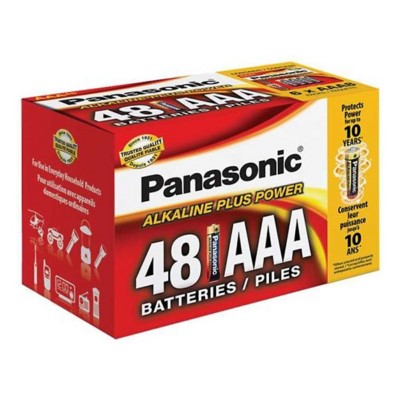 Panasonic AAA Alkaline Plus Battery 48PK