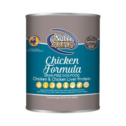 NutriSource Grain Free Chicken and Rice Formula Canned Dog Food