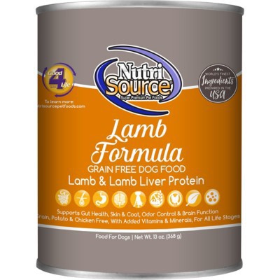 NutriSource Grain Free Lamb and Rice Formula Canned Dog Food