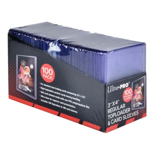Ultra Pro Clear Regular Toploaders and Soft Sleeves Bundle 100ct