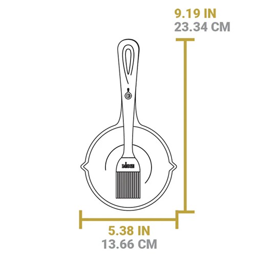 Lodge Cast Iron Melting Pot and Silicone Brush Kit