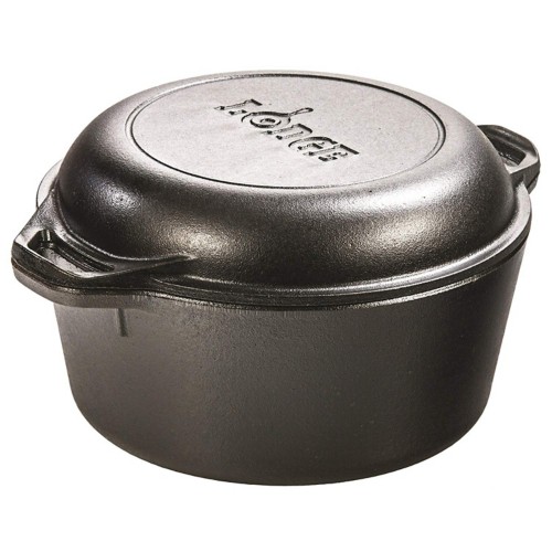 Lodge Cast Iron 5 Quart Double Dutch Oven - Primary Image