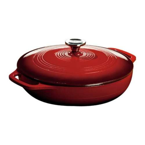 Lodge 3.6 Quart Red Enameled Cast Iron Covered Casserole