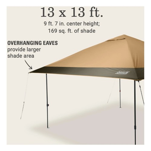 コールマン 396cm × 396cmCOLEMAN 13X13 SHELTER Coleman Instant Light 13x13 Camp Sunshade, Pop-Up, Tailgate