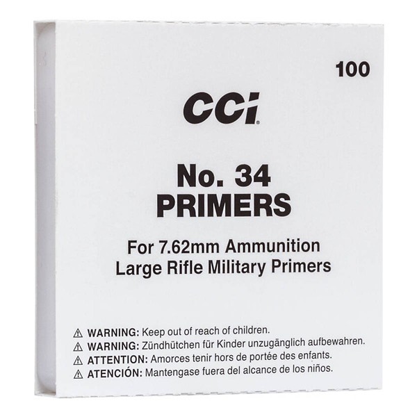 CCI Mil-Spec No. 34 /7.62mm Large Rifle Primer Brick