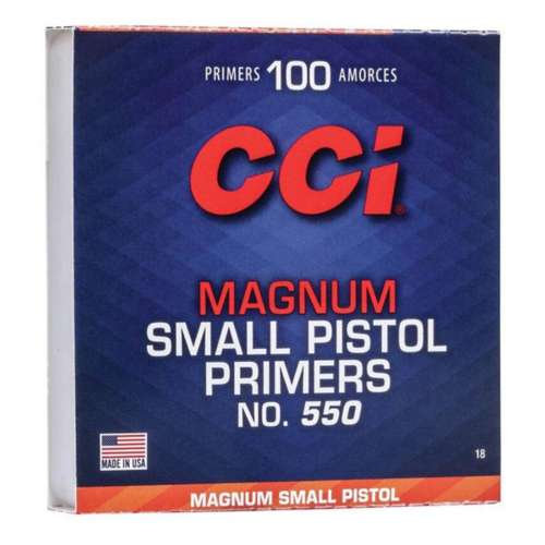 CCI Magnum Small Pistol No. 550 Primer Sleeve 100 ct.