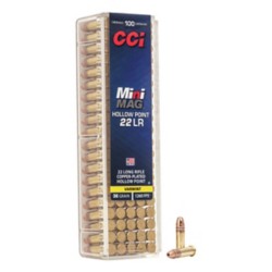CCI Mini-Mag HP Varmint Rimfire Ammunition 100 Round Box