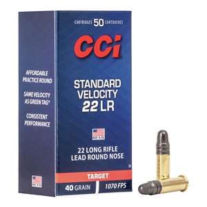 CCI Ammo 22lr Standard Velocity 40gr Lead Round Nose 50/bx