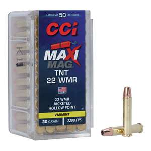 CCI Ammo 22 WMR HP Maxi-Mag TNT