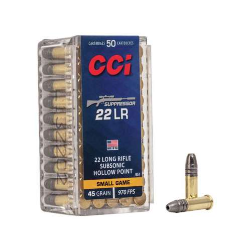 CCI Suppressor 22 LR Subsonic Hollow Point 50 Round Box