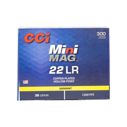 CCI Mini-Mag Varmint CPHP Rimfire Ammunition 300 Round Box