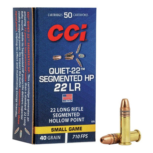 CCI Quiet-22 Segmented HP Rimfire Ammunition