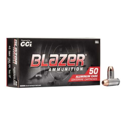 Blazer Clean-Fire TMJ Aluminum Case Pistol Ammunition 50 Round Box