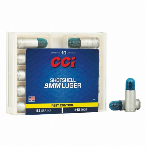 CCI Pest Control Shotshell 9mm Handgun Ammunition 10 Round Box