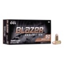 Blazer Brass FMJ Pistol Ammunition 50 Round Box