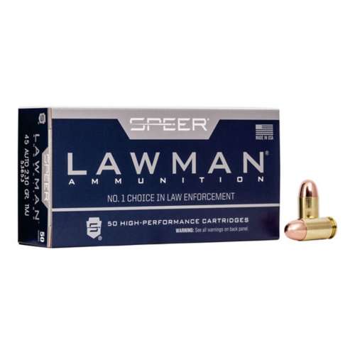 Speer Lawman Training TMJ Handgun Ammunition 50 Round Box
