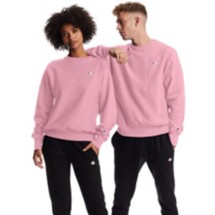 Champion reverse weave online crew pink