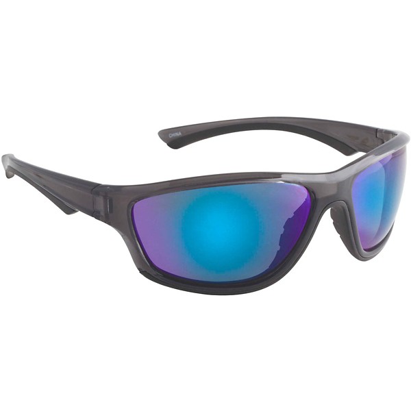Men's Fisherman Eyewear Rapid Polarized Sunglasses Crystal Black/Grey/Blue Mirror
