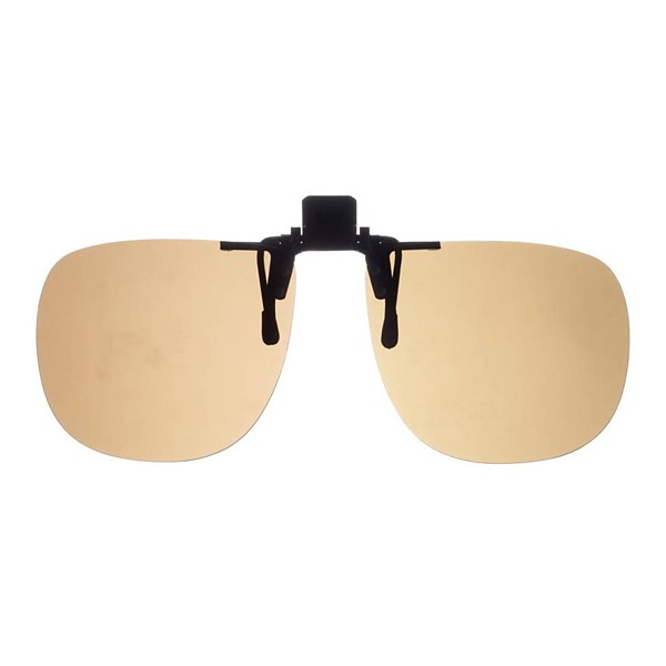 Men's Fisherman Eyewear Grey Clip-On Polarized Sunglasses Black/Brown
