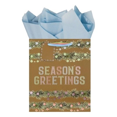 The Gift Wrap Company Pine Festoon Medium Gift Biba Bag