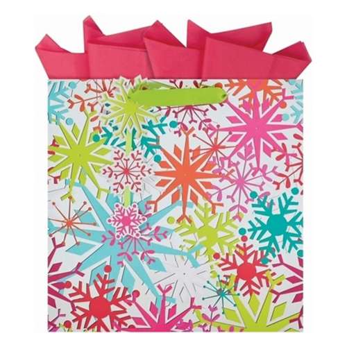 The Gift Wrap Company Vibrant Blizzard Large Square Gift Bag